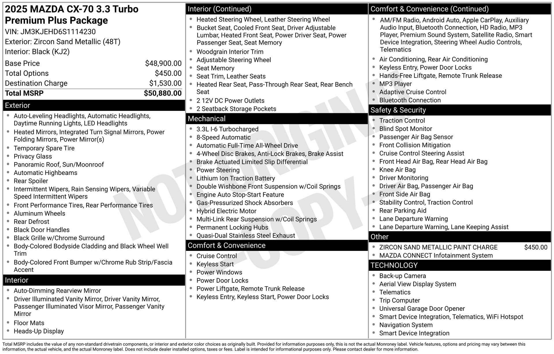 Certified 2025 MAZDA CX-70 3.3 Turbo w/ Premium Plus Pkg image 28