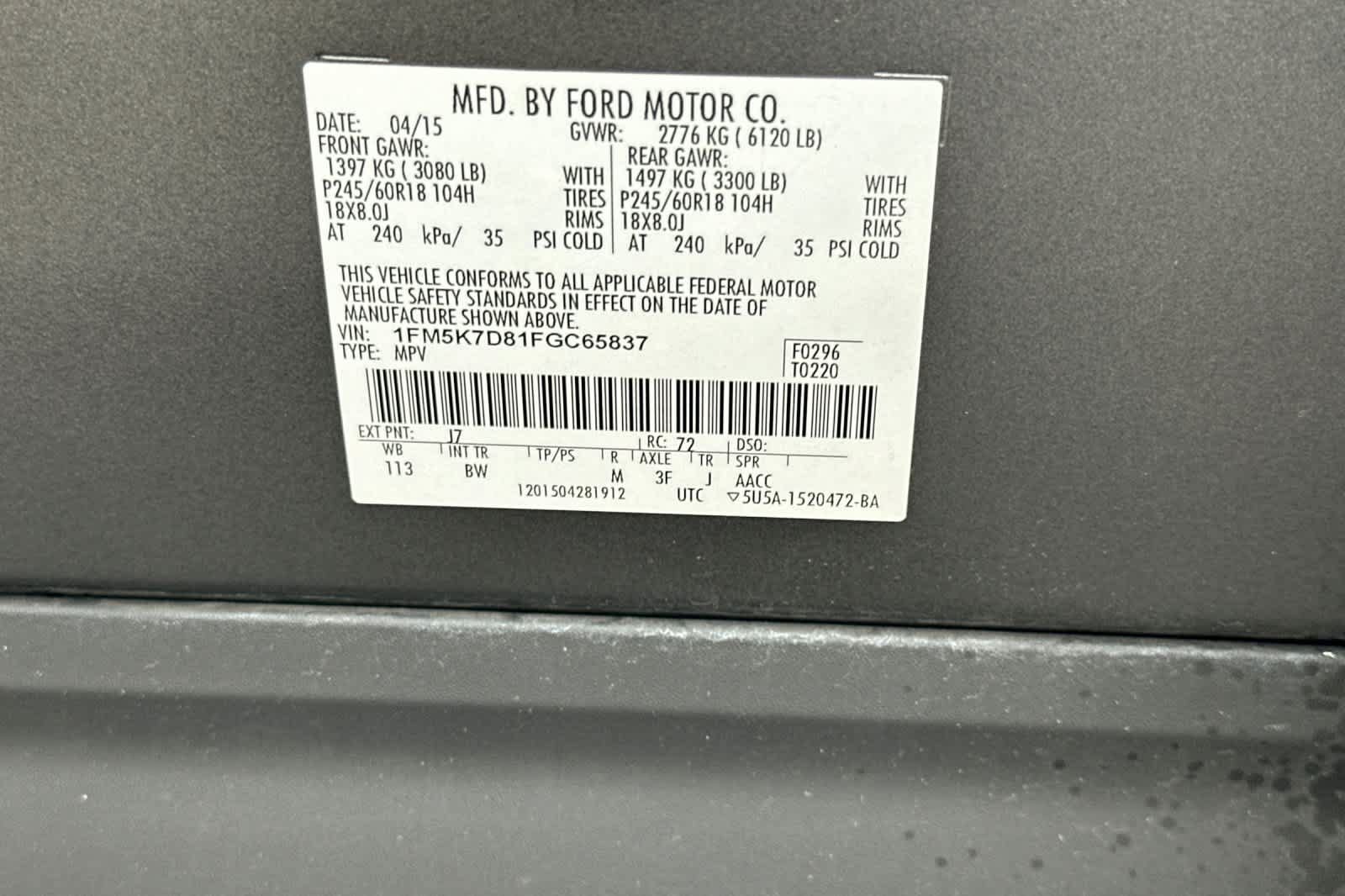 Used 2015 Ford Explorer XLT w/ Equipment Group 202B FWD image 28