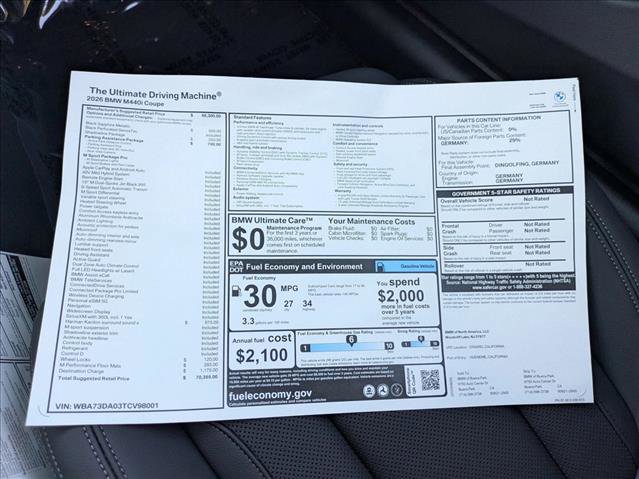 New 2026 BMW M440i Coupe w/ Parking Assistance Package image 18