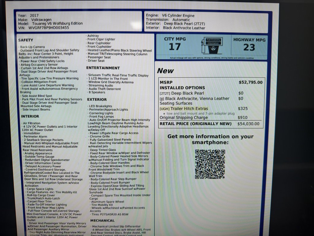 Used 2017 Volkswagen Touareg Wolfsburg Edition image 25