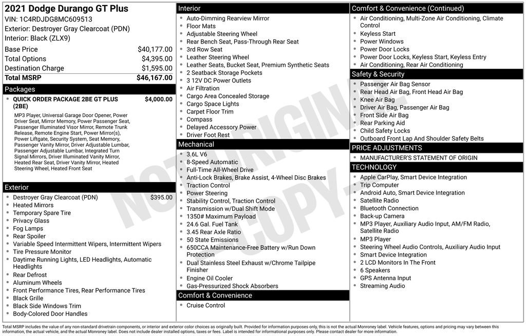 Used 2021 Dodge Durango GT image 10