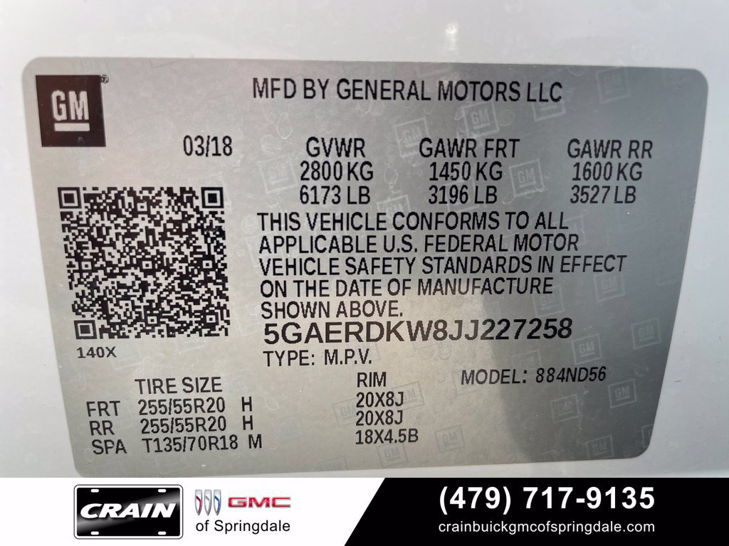 Used 2018 Buick Enclave Avenir w/ Avenir Technology Package FWD image 33