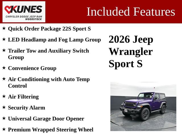 New 2026 Jeep Wrangler Sport S image 3