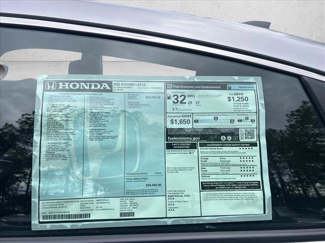 New 2025 Honda Accord LX image 18