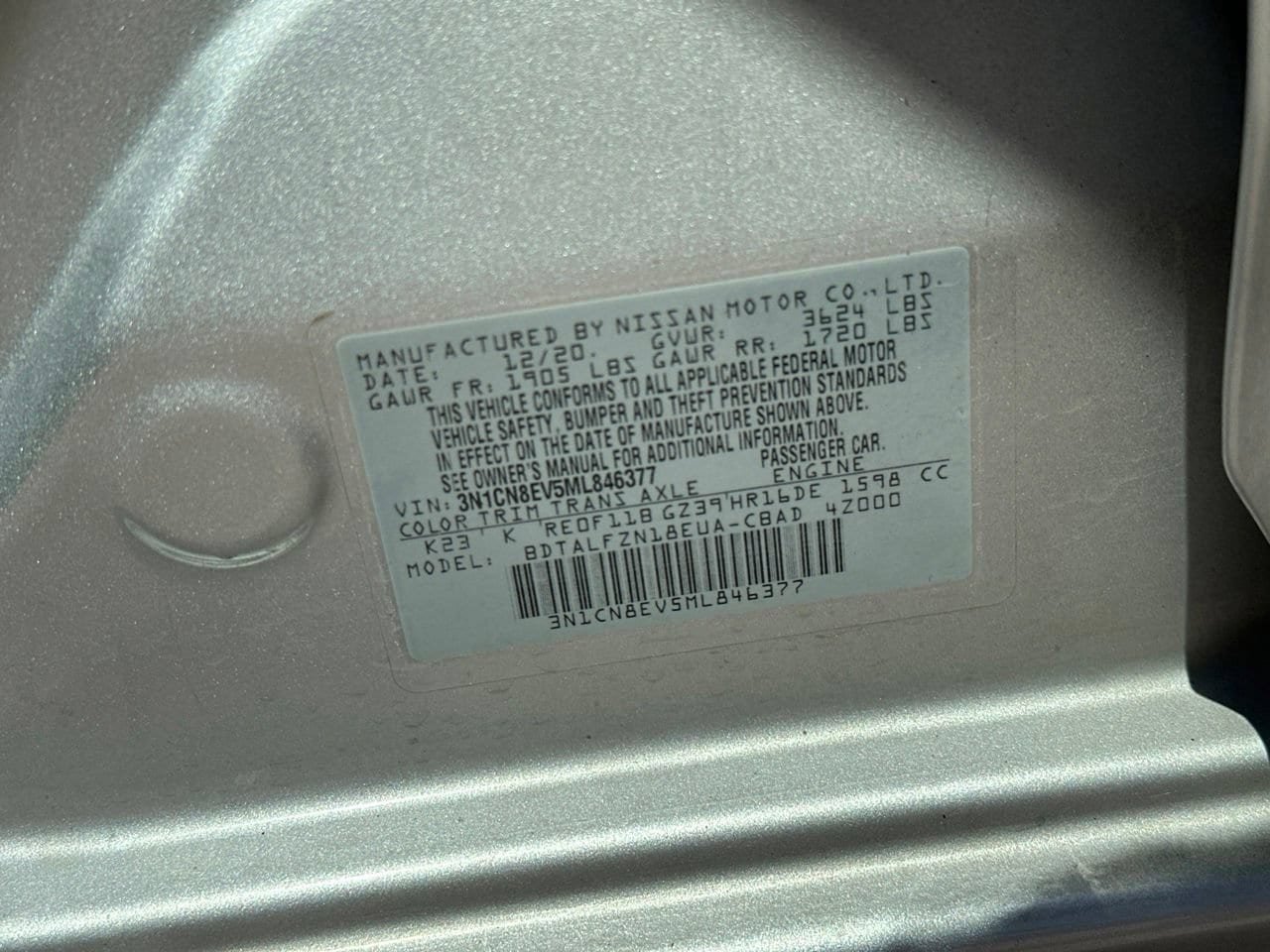 Used 2021 Nissan Versa SV FWD image 26