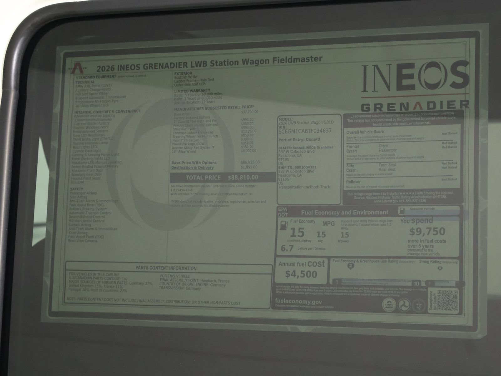 New 2026 INEOS Grenadier Station Wagon AWD/4WD image 23