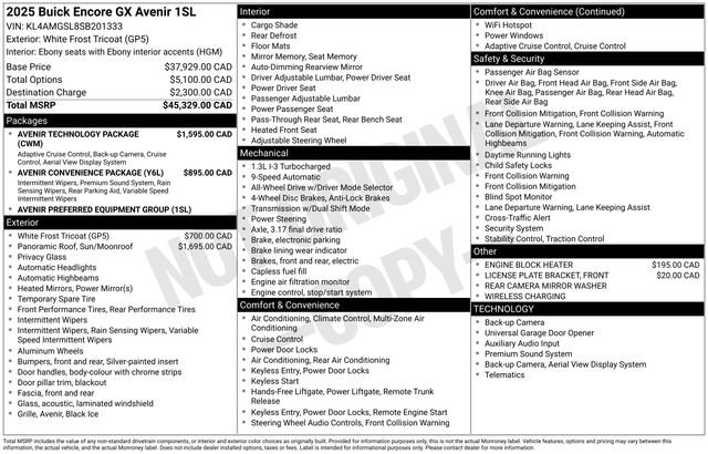 Certified 2025 Buick Encore GX Avenir w/ Avenir Technology Package AWD/4WD image 2