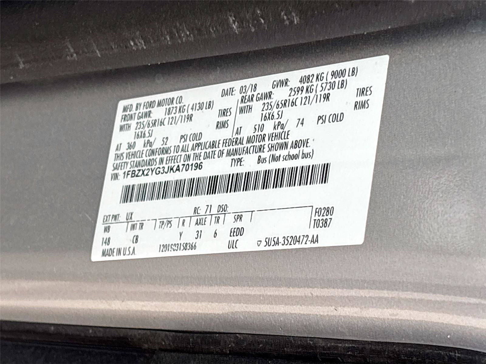 Used 2018 Ford Transit 350 XLT RWD image 30