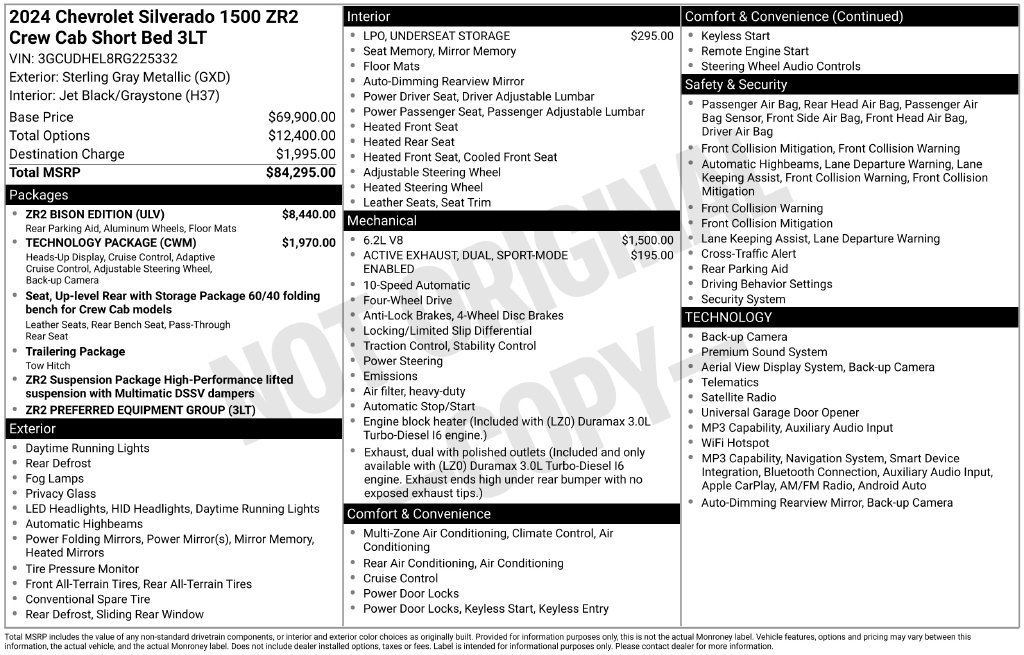 Used 2024 Chevrolet Silverado 1500 ZR2 w/ ZR2 Bison Edition AWD/4WD image 66