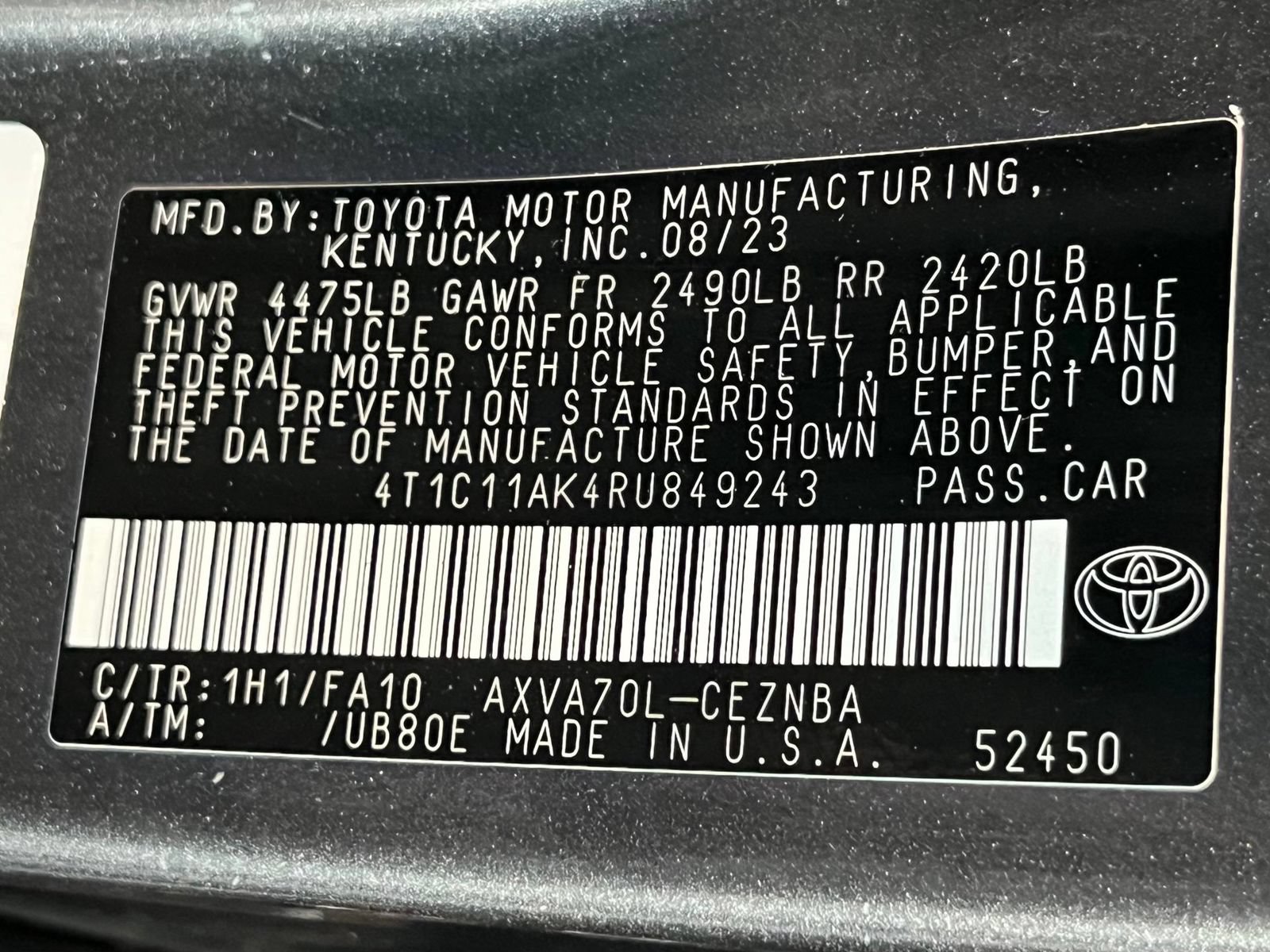 Used 2024 Toyota Camry LE FWD image 16