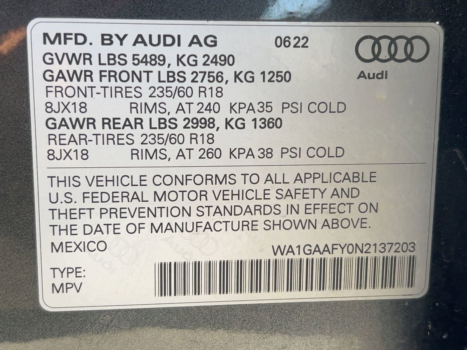 Certified 2022 Audi Q5 2.0T Premium image 19