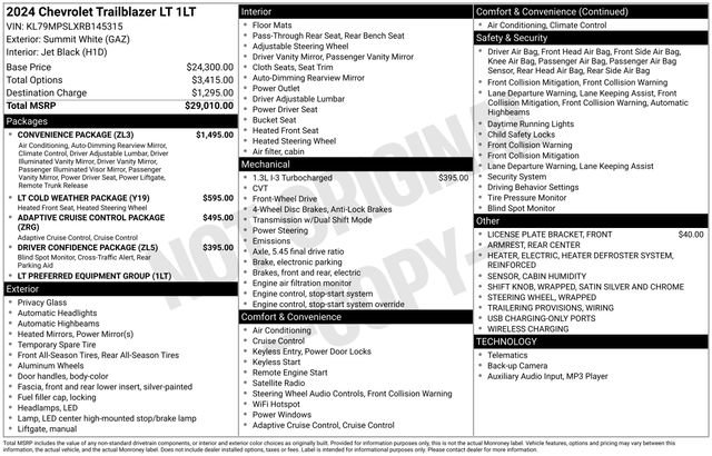 Certified 2024 Chevrolet TrailBlazer LT w/ Convenience Package image 16