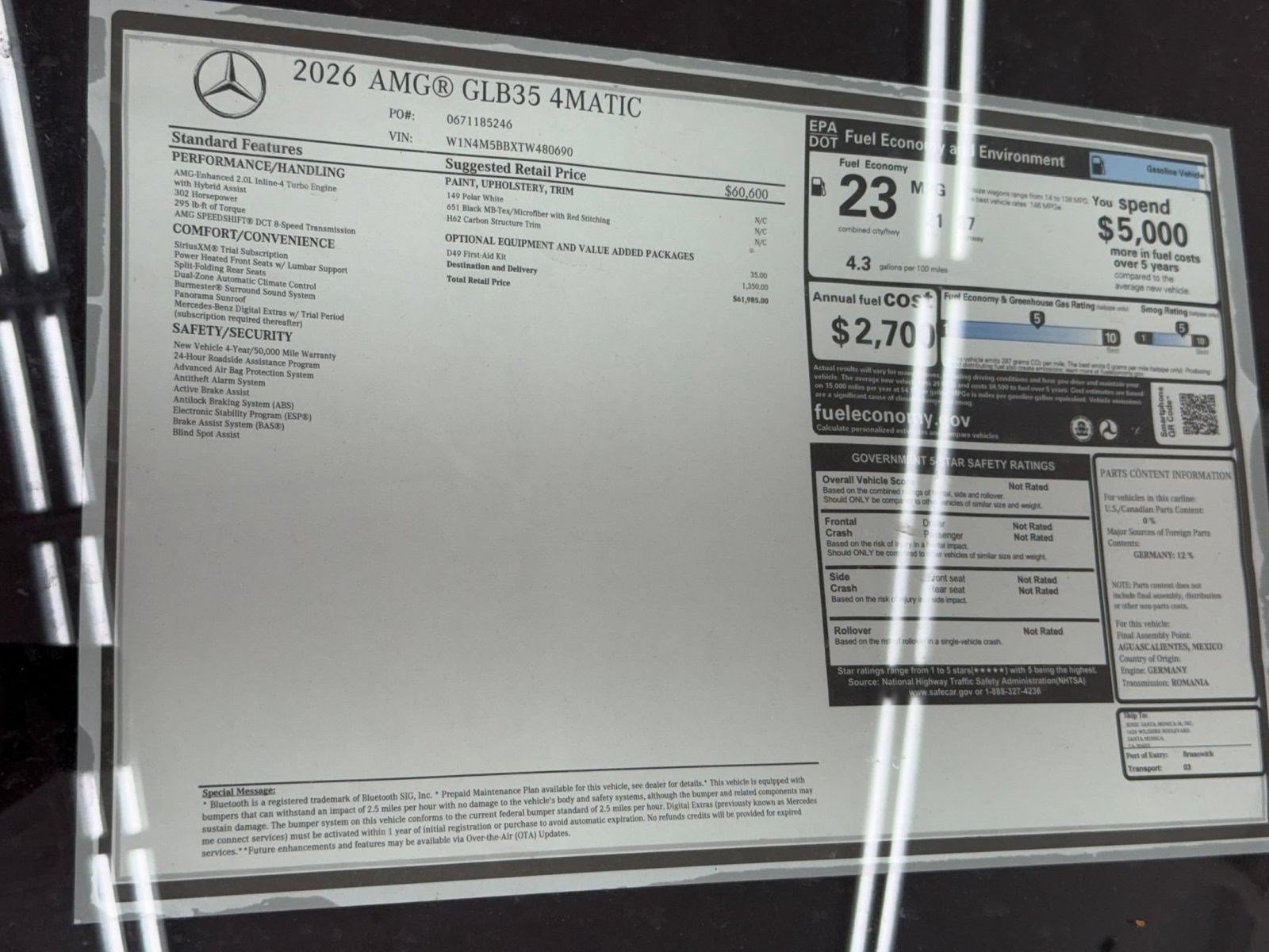 New 2026 Mercedes-Benz GLB 35 AMG 4MATIC image 33