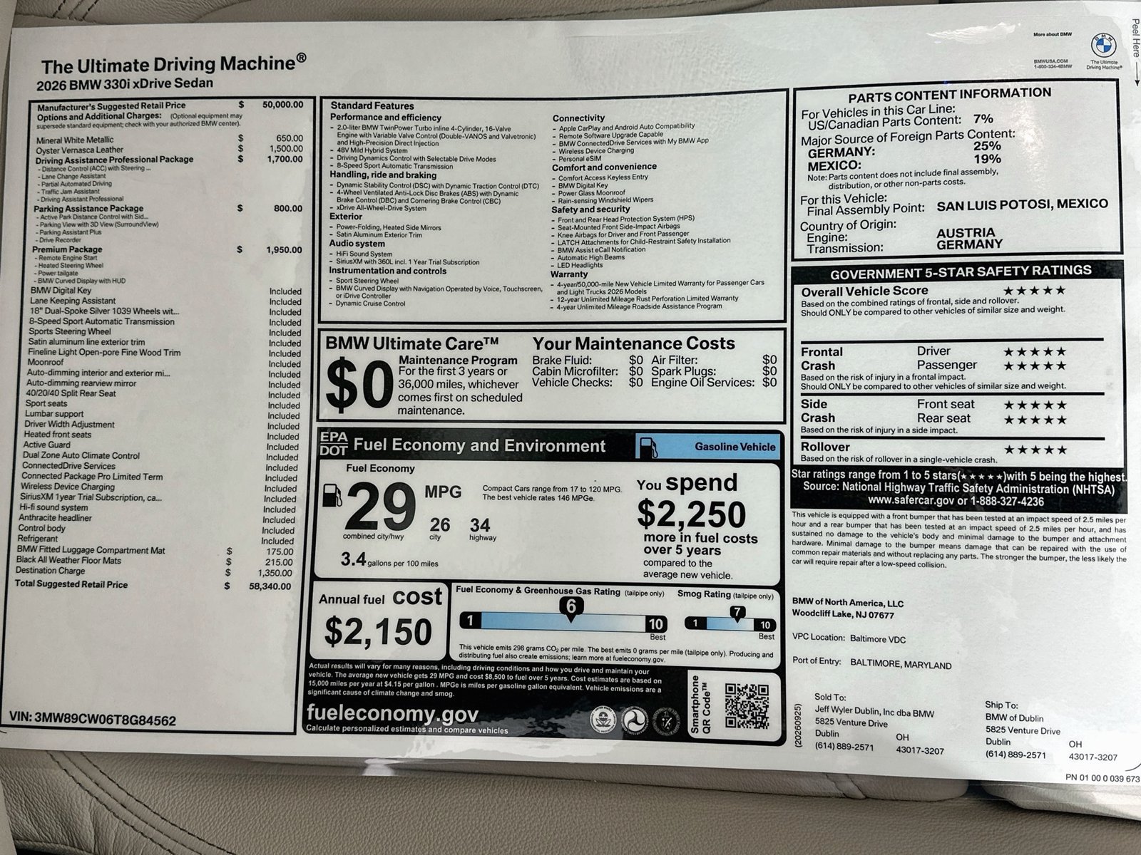 New 2026 BMW 330i xDrive Sedan AWD/4WD image 48