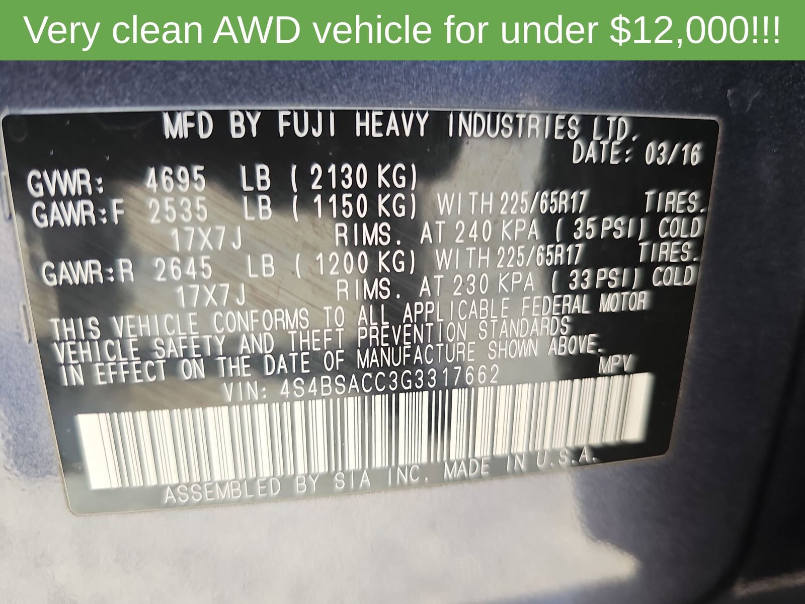 Used 2016 Subaru Outback 2.5i Premium AWD/4WD image 38