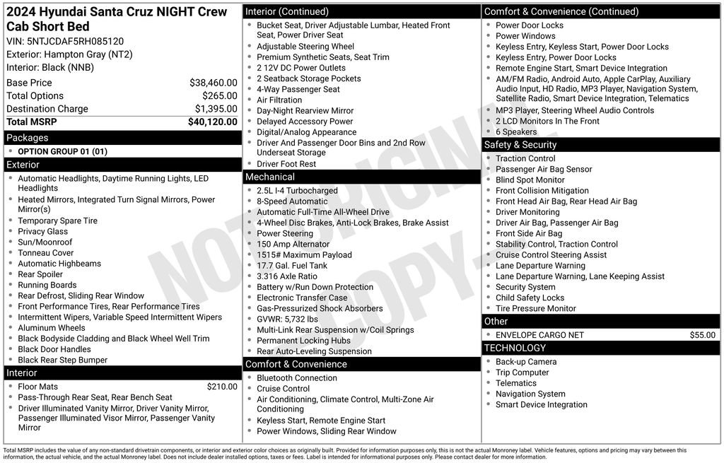 Used 2024 Hyundai Santa Cruz Night image 30