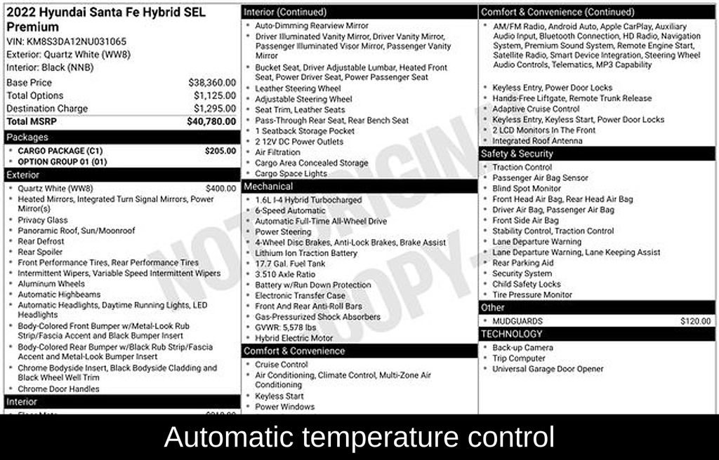 Used 2022 Hyundai Santa Fe SEL Premium w/ Cargo Package image 7