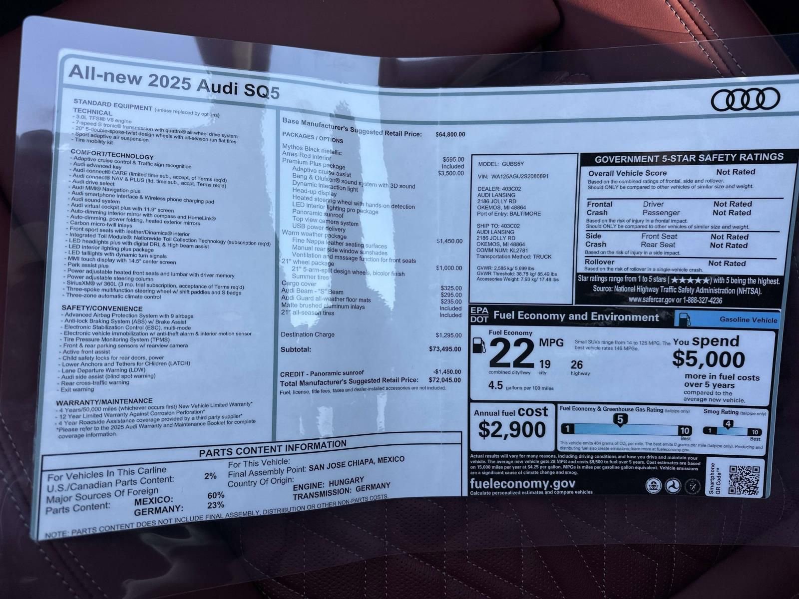 New 2025 Audi SQ5 Premium Plus image 32