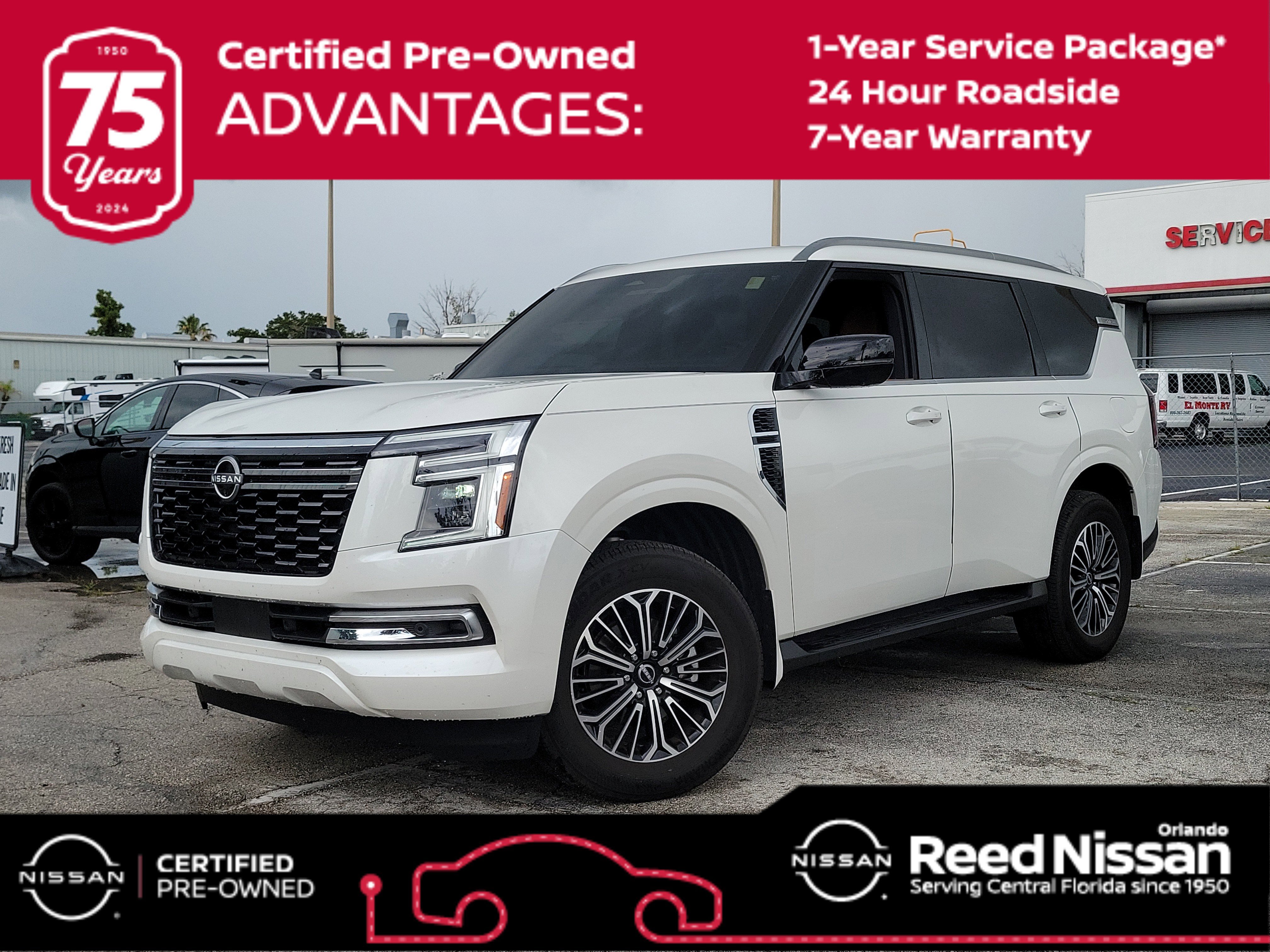 Certified 2025 Nissan Armada SL w/ Captain's Chari Seat Package RWD image 1
