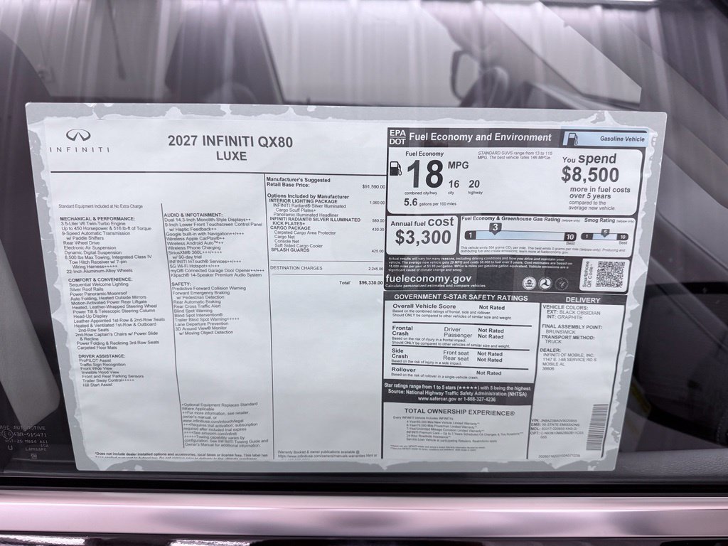 New 2027 INFINITI QX80 Luxe RWD image 55