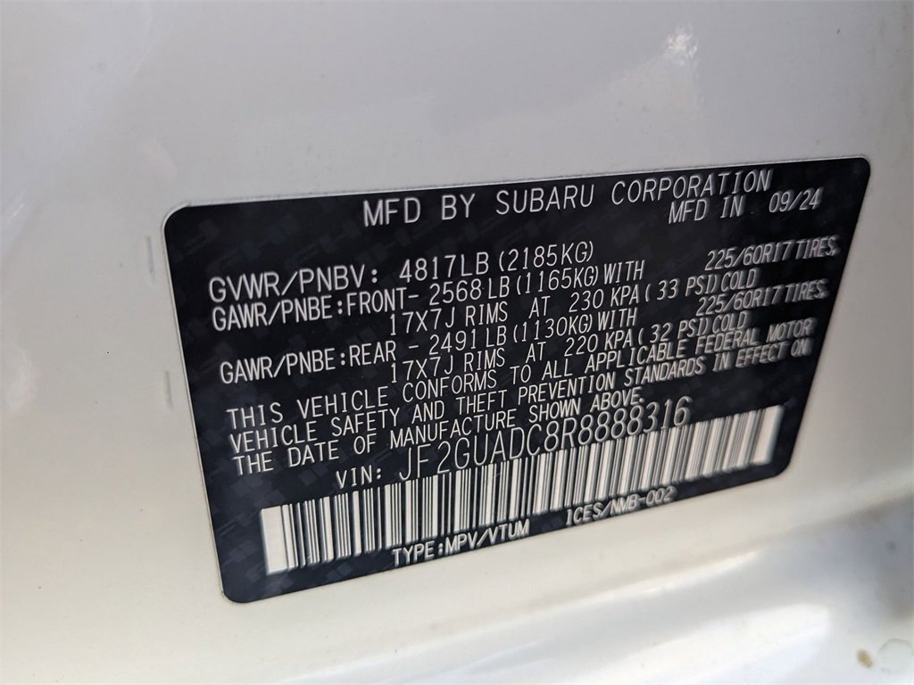 Used 2024 Subaru Crosstrek 2.0i Premium image 34