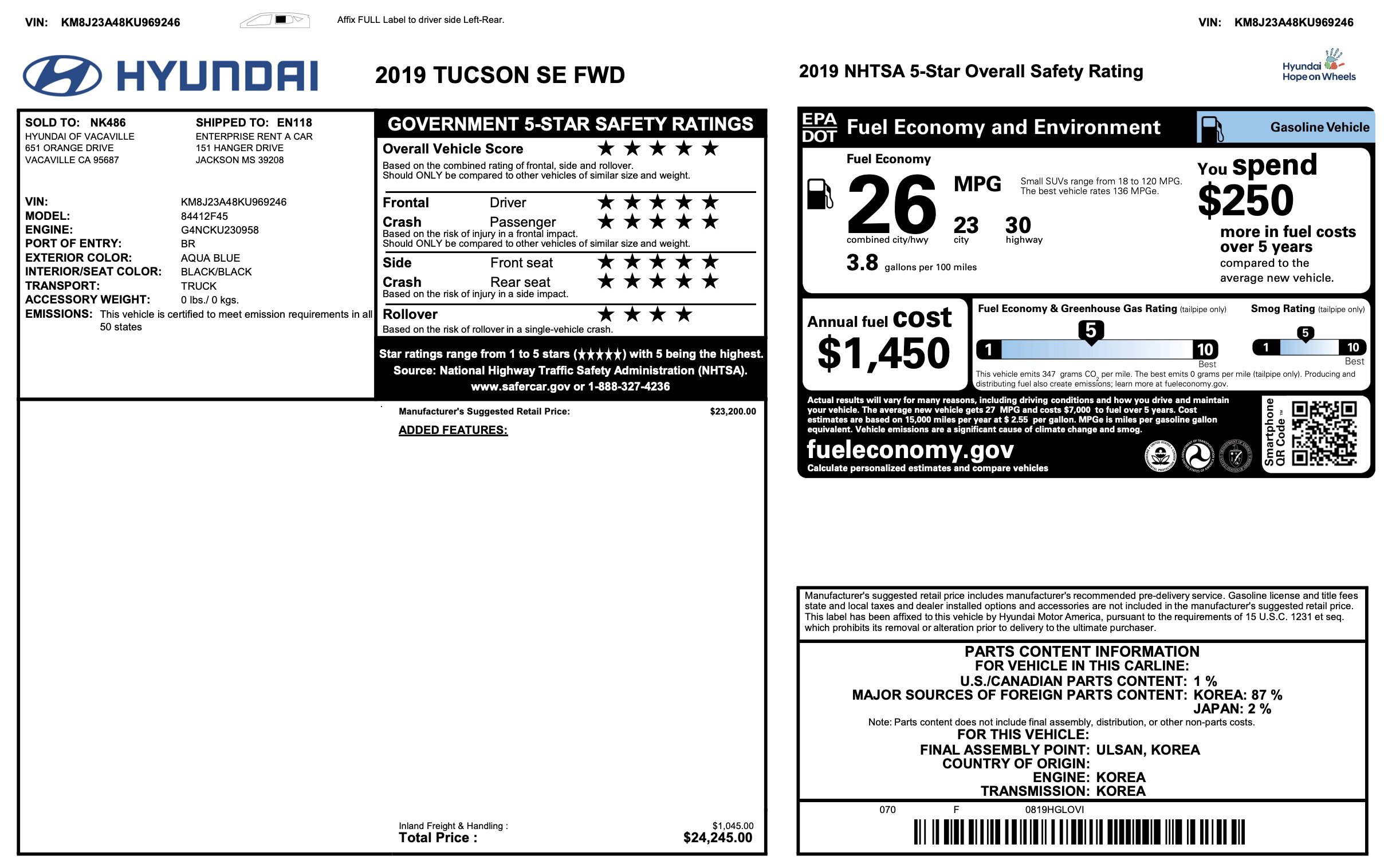 Used 2019 Hyundai Tucson SE image 2