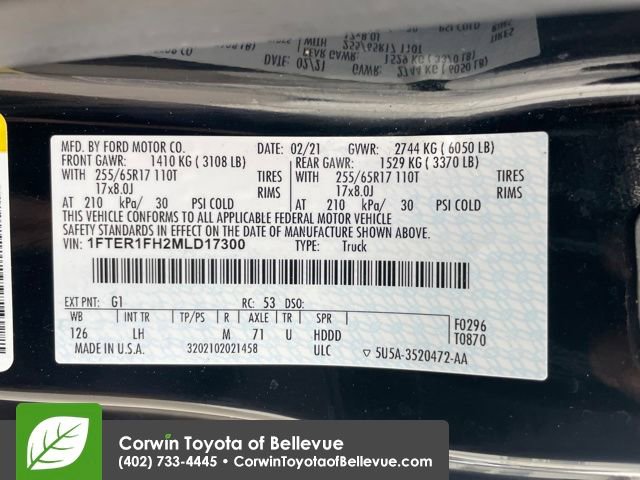 Used 2021 Ford Ranger XLT w/ Equipment Group 301A Mid image 28