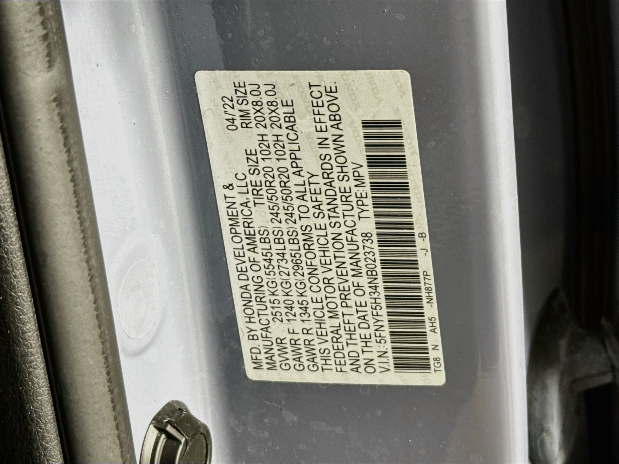 Used 2022 Honda Pilot Sport image 38