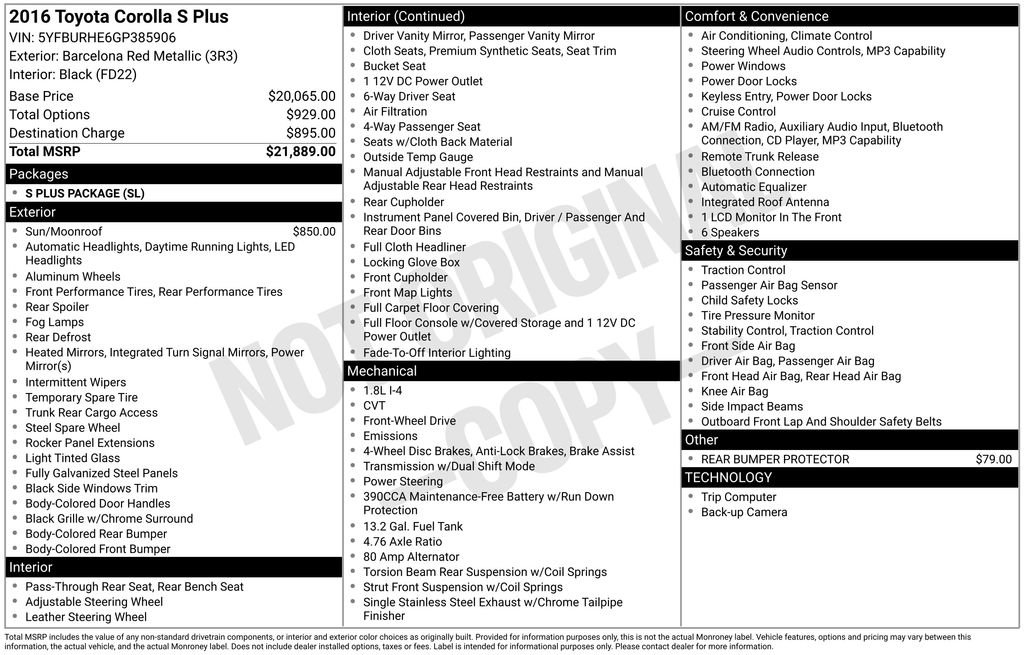 Certified 2016 Toyota Corolla S FWD image 25