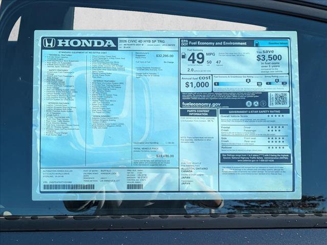 New 2026 Honda Civic Sport Touring image 18