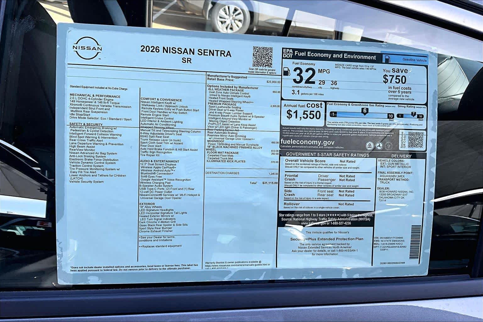 New 2026 Nissan Sentra SR w/ SR Premium Package FWD image 18