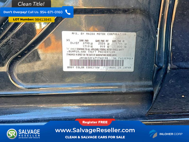 Used 2007 MAZDA MAZDA3 i Touring image 13