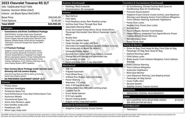 Certified 2023 Chevrolet Traverse RS image 6