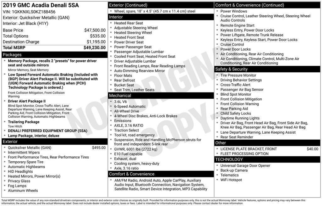 Used 2019 GMC Acadia Denali image 9