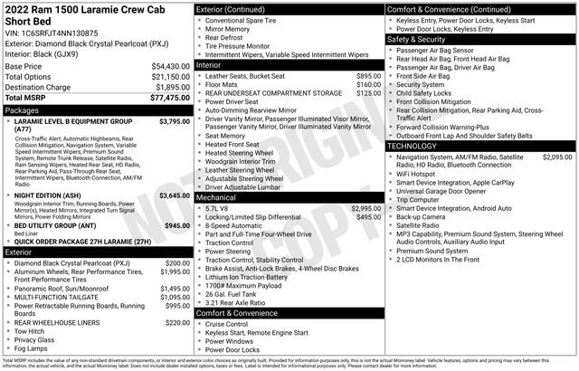 Used 2022 RAM 1500 Laramie AWD/4WD image 15