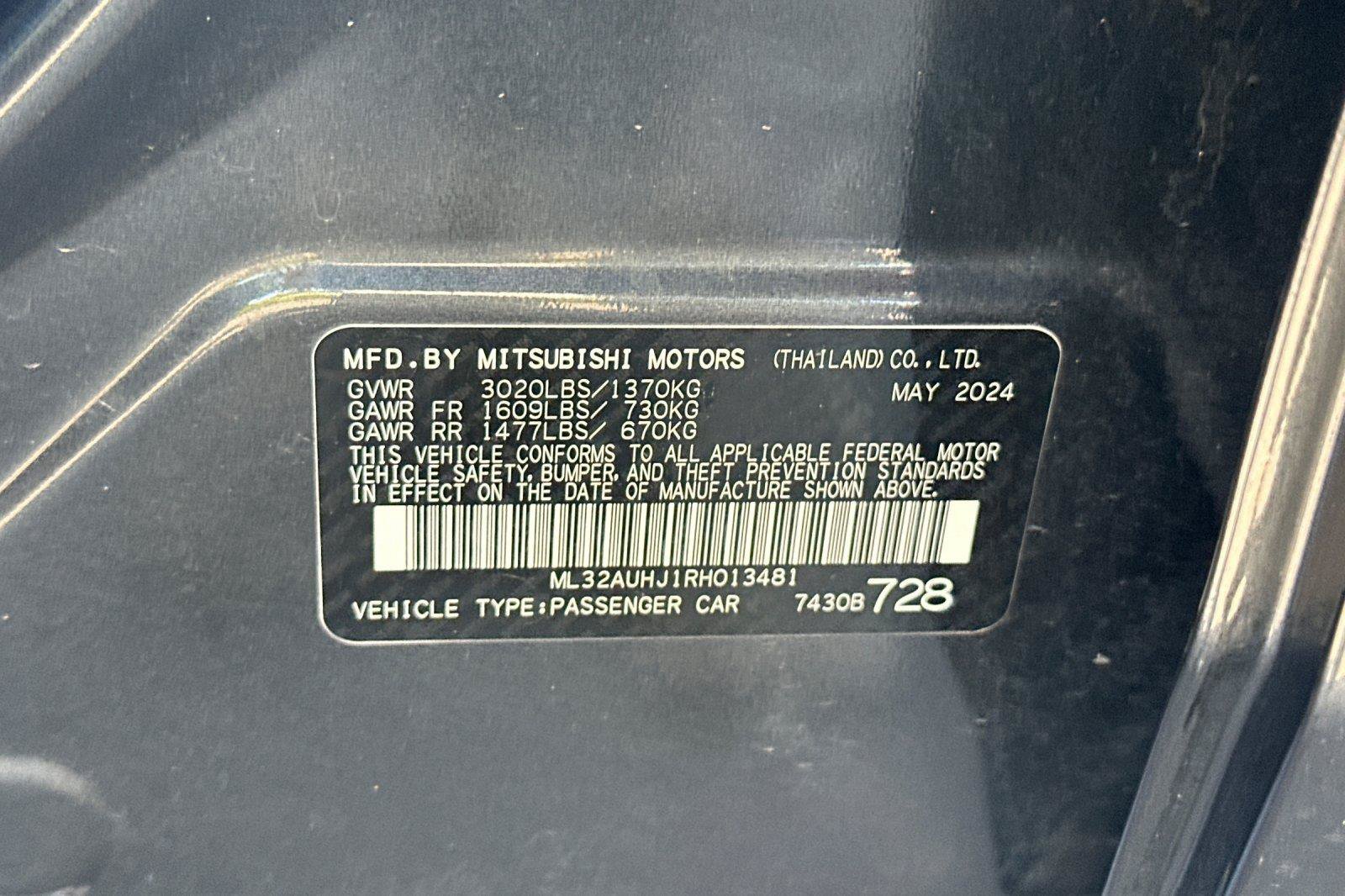 Used 2024 Mitsubishi Mirage ES FWD image 26