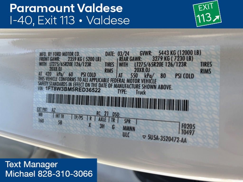 Used 2024 Ford F350 Lariat w/ Lariat Ultimate Package image 30