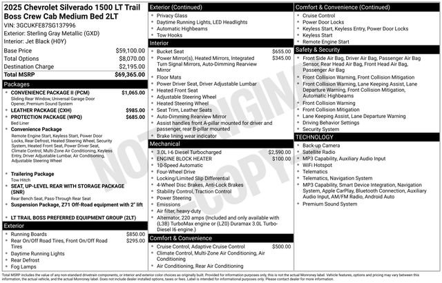 Certified 2025 Chevrolet Silverado 1500 LT Trail Boss w/ Convenience Package II AWD/4WD image 4