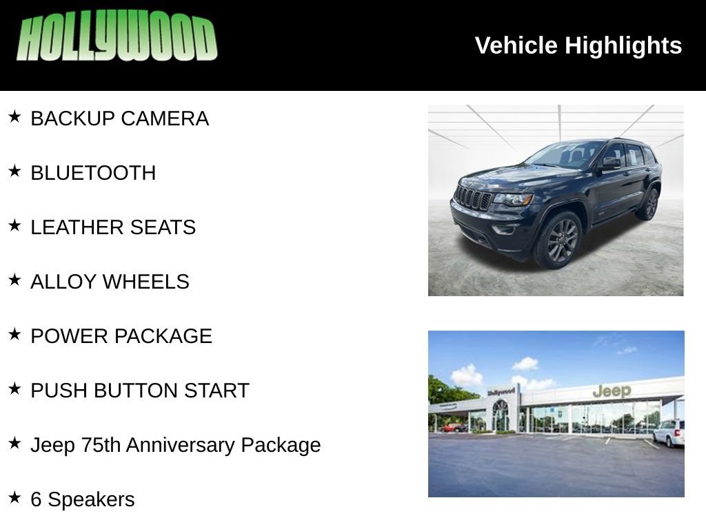 Used 2016 Jeep Grand Cherokee Limited 75th Anniversary AWD/4WD image 3