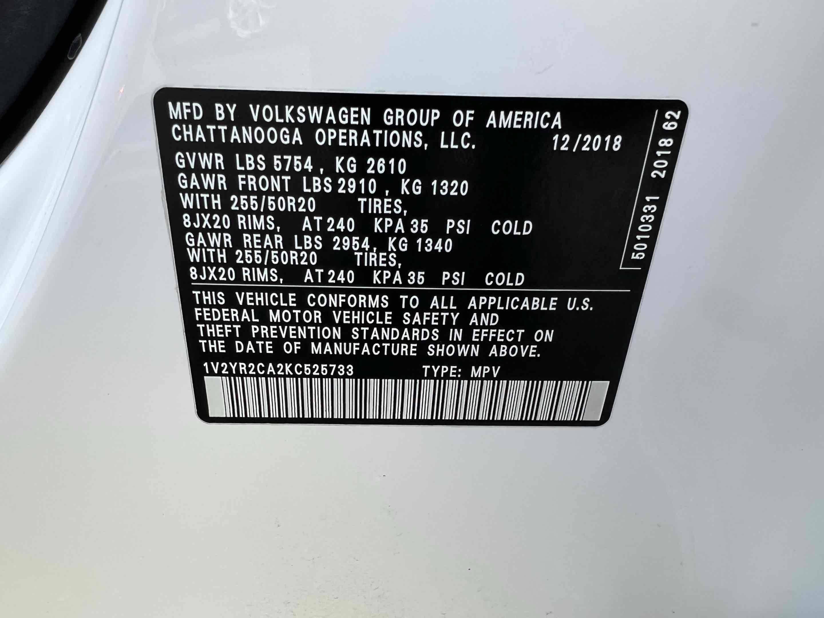 Used 2019 Volkswagen Atlas SE w/ Towing Package image 88