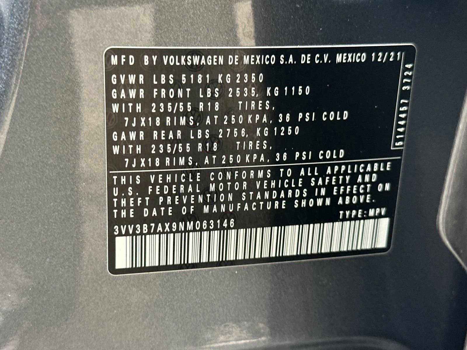 Used 2022 Volkswagen Tiguan SE FWD image 34