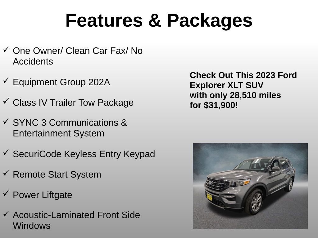 Used 2023 Ford Explorer XLT w/ Equipment Group 202A image 4