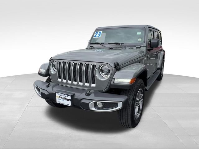 Used 2023 Jeep Wrangler Unlimited Sahara w/ LED Lighting Group AWD/4WD video 2