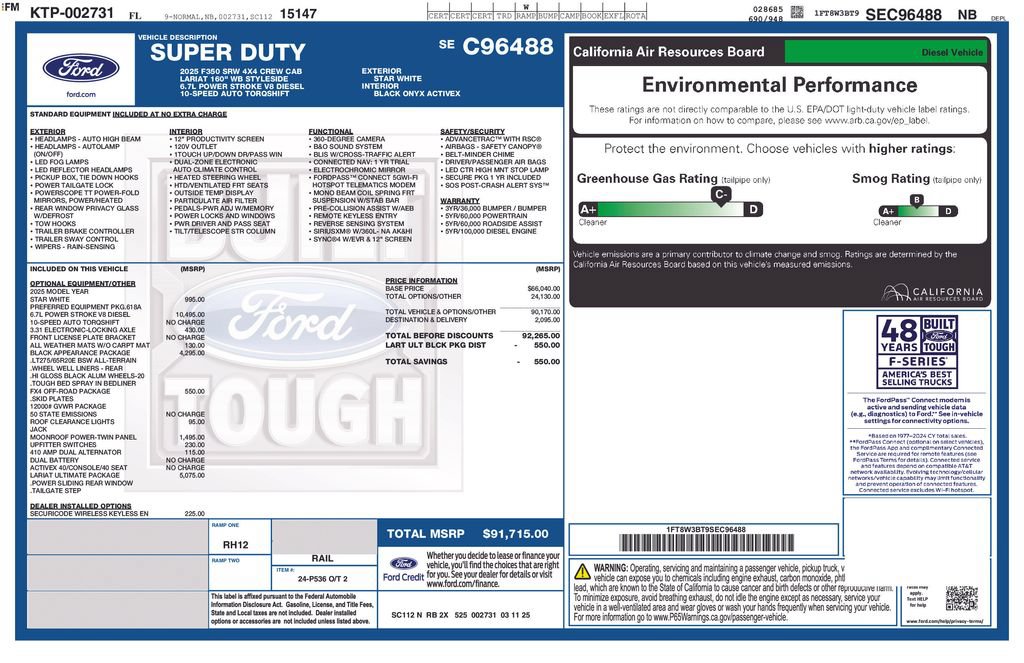 Certified 2025 Ford F350 Lariat w/ Lariat Ultimate Package AWD/4WD image 32
