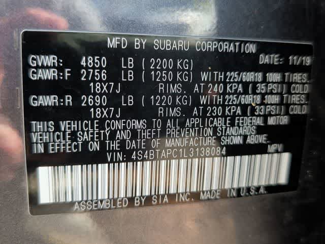 Used 2020 Subaru Outback Touring w/ Tech Package 2 image 36