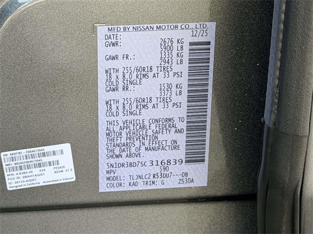 New 2025 Nissan Pathfinder SV w/ SV Premium Package image 25