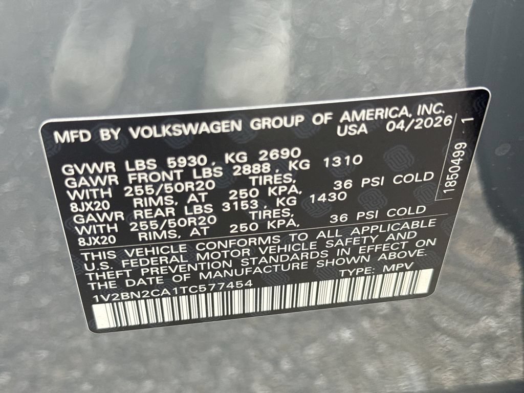 New 2026 Volkswagen Atlas SEL AWD/4WD image 28