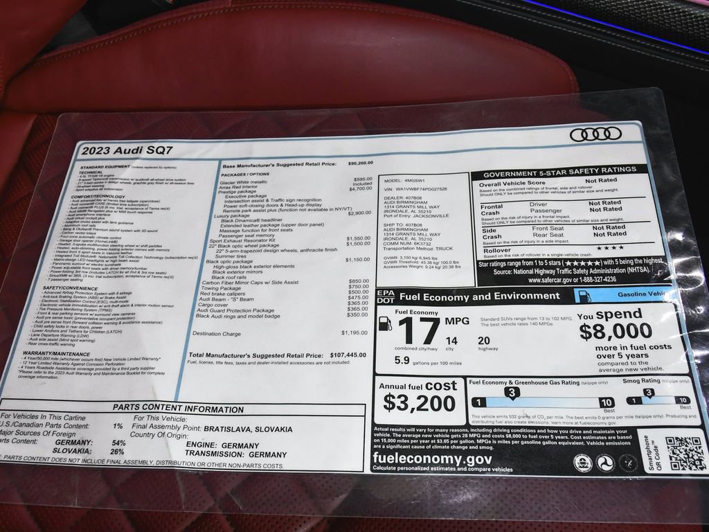 Used 2023 Audi SQ7 Prestige image 69