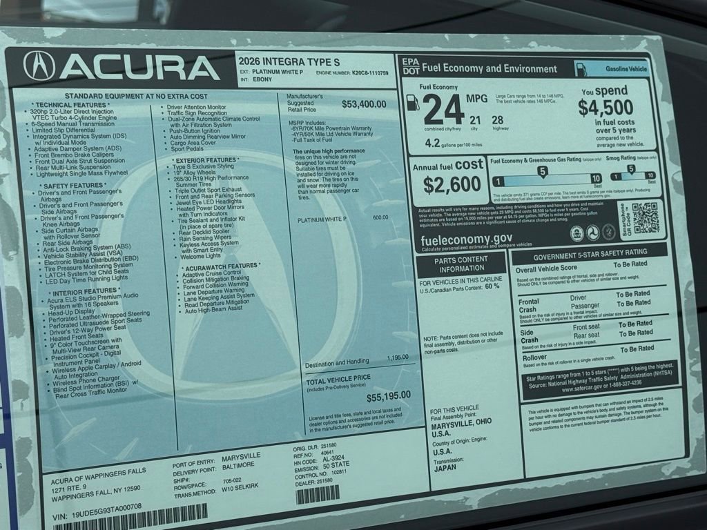 New 2026 Acura Integra Type S image 26