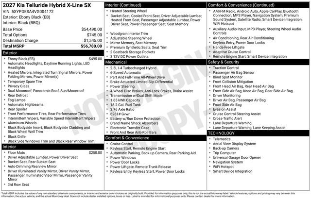 New 2027 Kia Telluride SX X-Line image 15